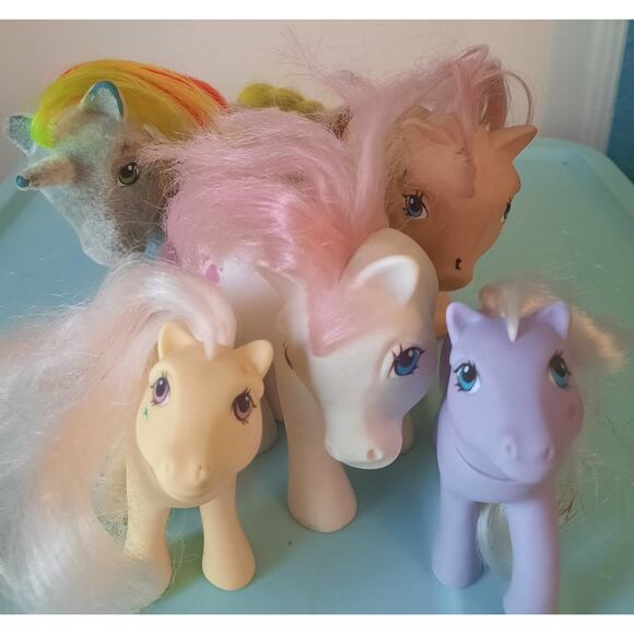 Vintage G1 My Little Pony Lot of 5 Bait TLC Ponies Poor Condition Hasbro MLP - Picture 1 of 6